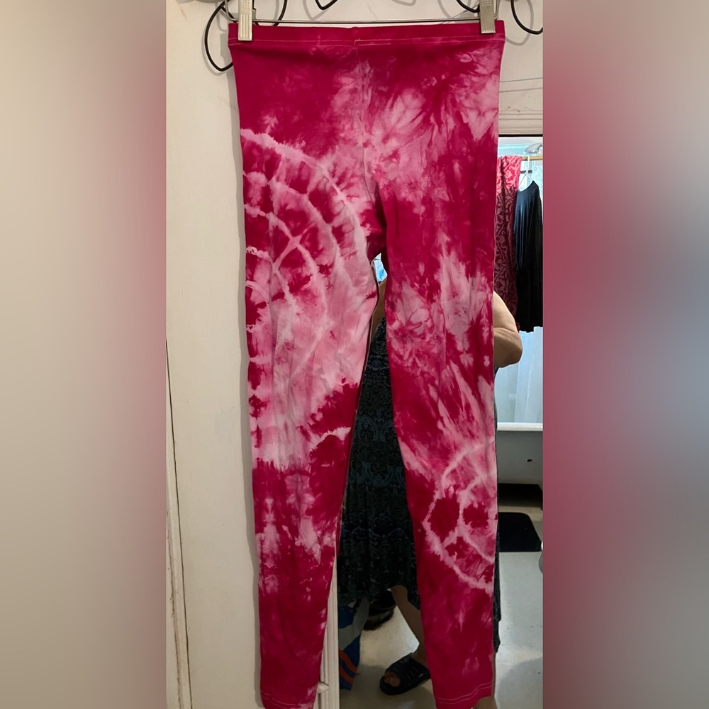 American Apparel Pink Leggings Tie-Dye Full-Length NWOT